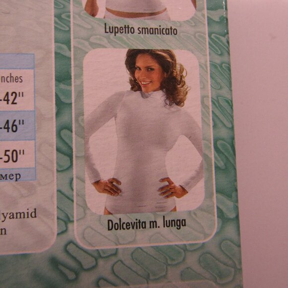 BELLISSIMA Made in Italy White Turtleneck Shirt Pullover---L/XL--BNIB - Picture 5 of 6